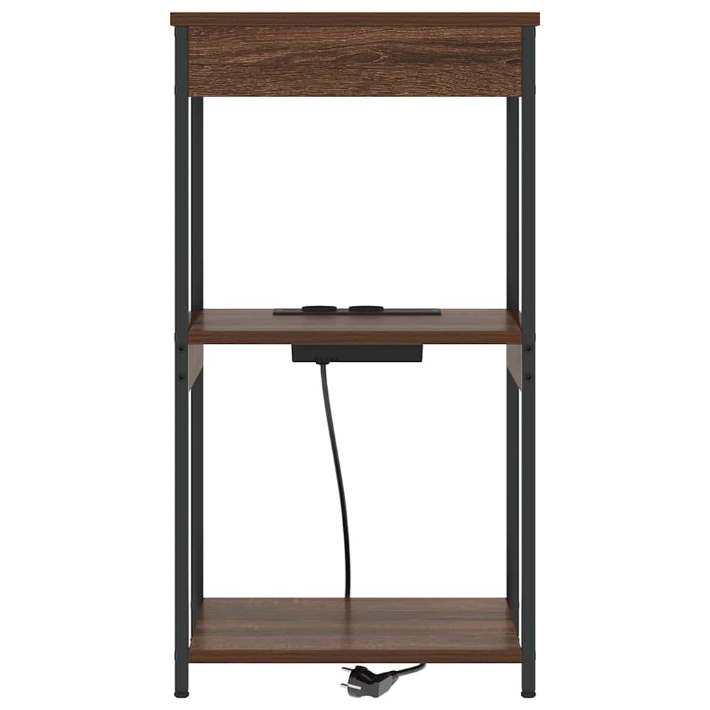 Nachttisch Braun Eichen-Optik 41 x 31 x 76 cm Holzwerkstoff
