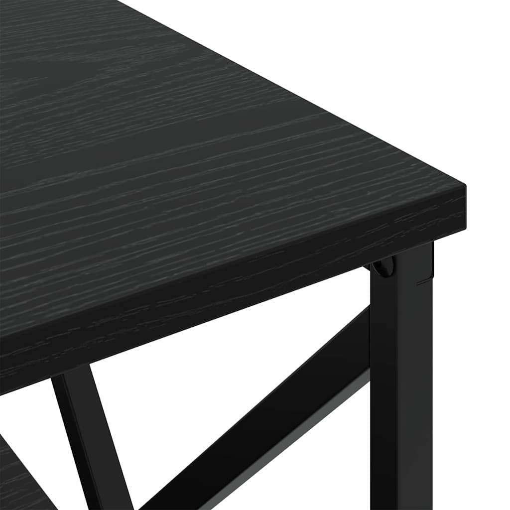 Nachttisch 2 pcs Schwarz Eichen-Optik 41,5 x 40,5 x 55 cm