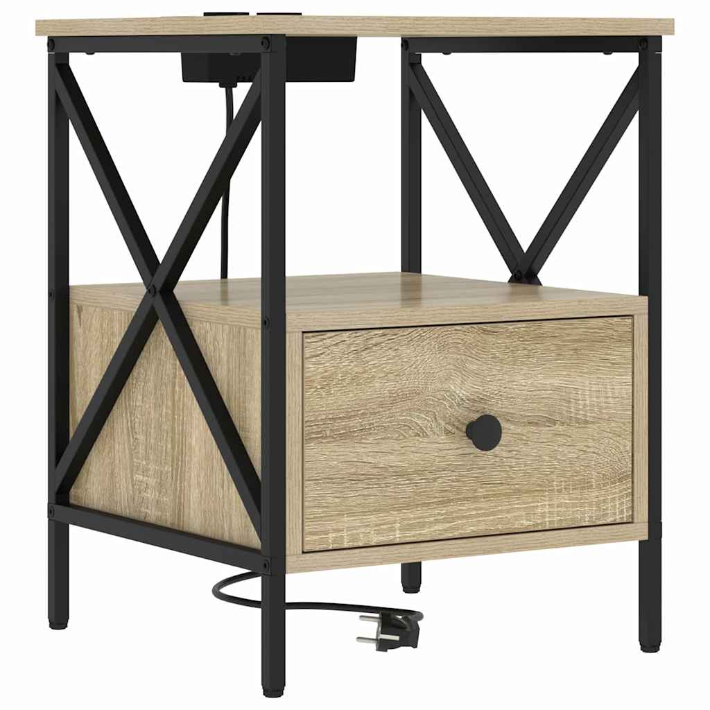 Nachttisch 2 pcs Sonoma-Eiche 41,5 x 40,5 x 55 cm Holzwerkstoff