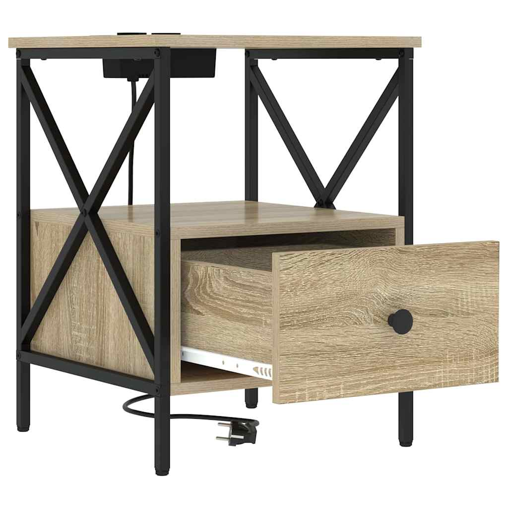 Nachttisch 2 pcs Sonoma-Eiche 41,5 x 40,5 x 55 cm Holzwerkstoff