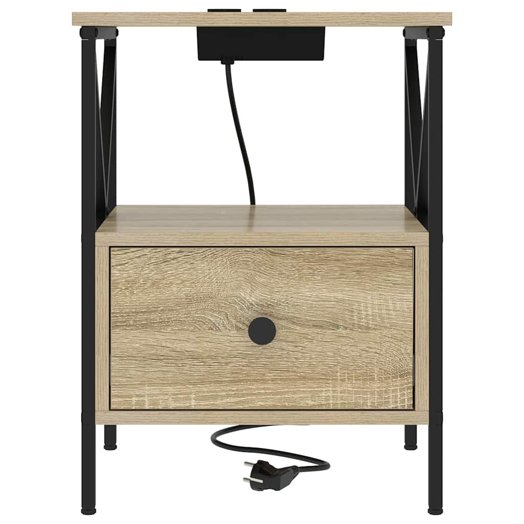 Nachttisch 2 pcs Sonoma-Eiche 41,5 x 40,5 x 55 cm Holzwerkstoff