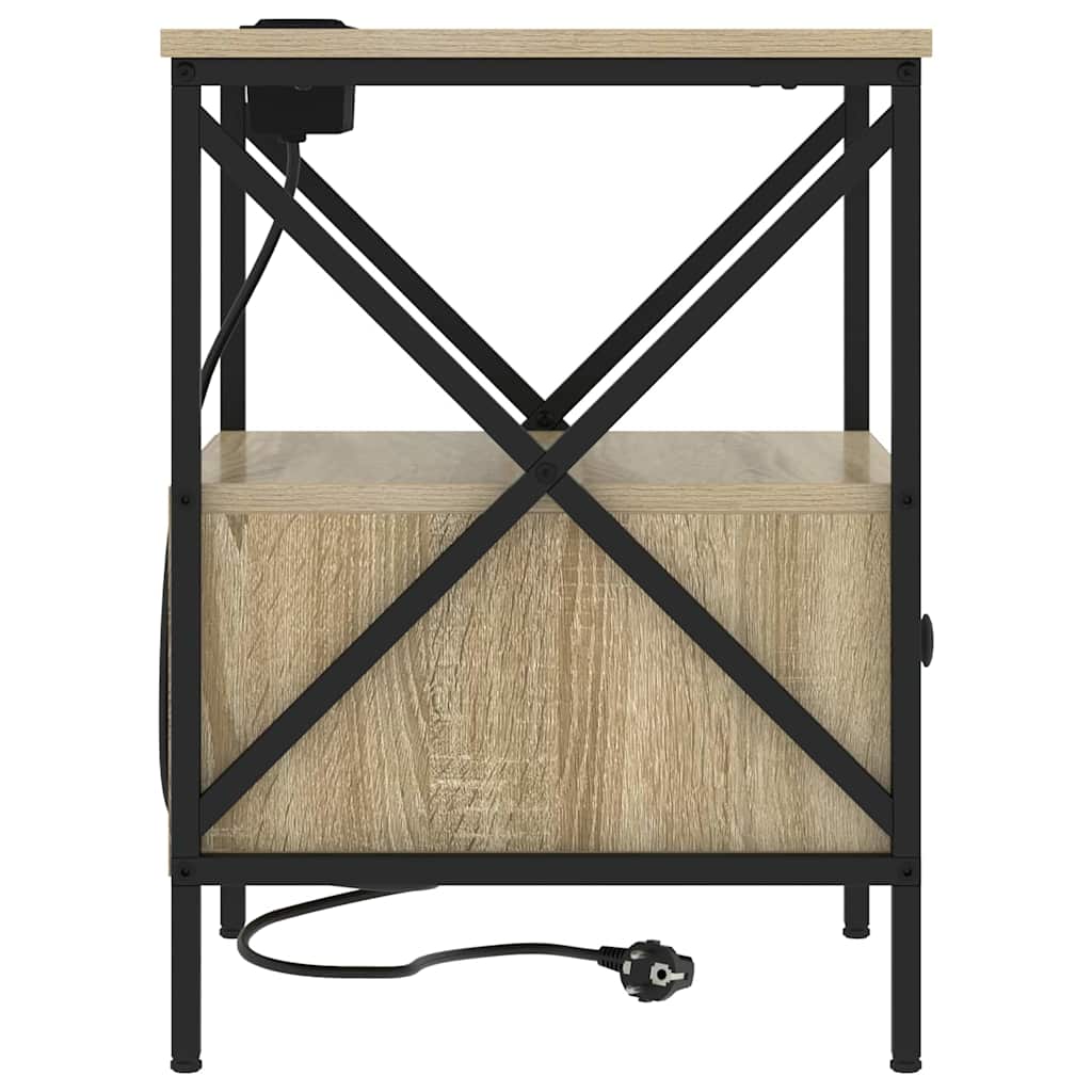 Nachttisch 2 pcs Sonoma-Eiche 41,5 x 40,5 x 55 cm Holzwerkstoff
