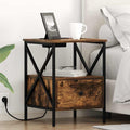 Nachttisch 2 pcs Geräucherte Eiche 41,5 x 40,5 x 55 cm