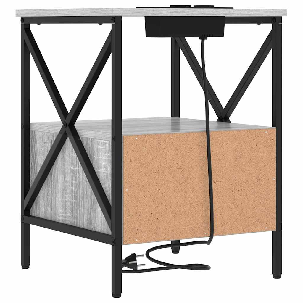 Nachttisch Graues Sonoma 41,5 x 40,5 x 55 cm Holzwerkstoff