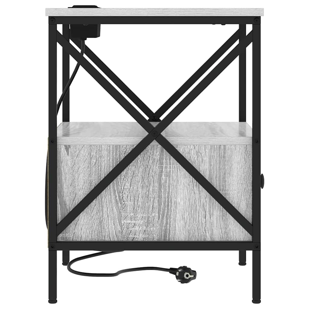 Nachttisch Graues Sonoma 41,5 x 40,5 x 55 cm Holzwerkstoff