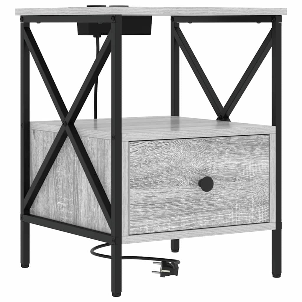 Nachttisch 2 pcs Graues Sonoma 41,5 x 40,5 x 55 cm