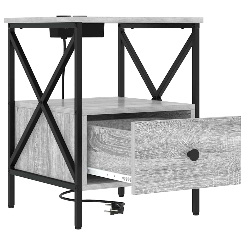 Nachttisch 2 pcs Graues Sonoma 41,5 x 40,5 x 55 cm