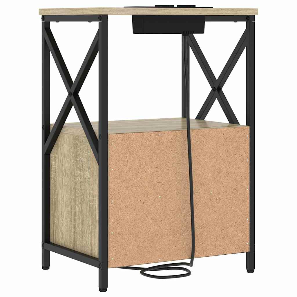 Nachttisch 2 pcs Sonoma-Eiche 40 x 31 x 60 cm Holzwerkstoff
