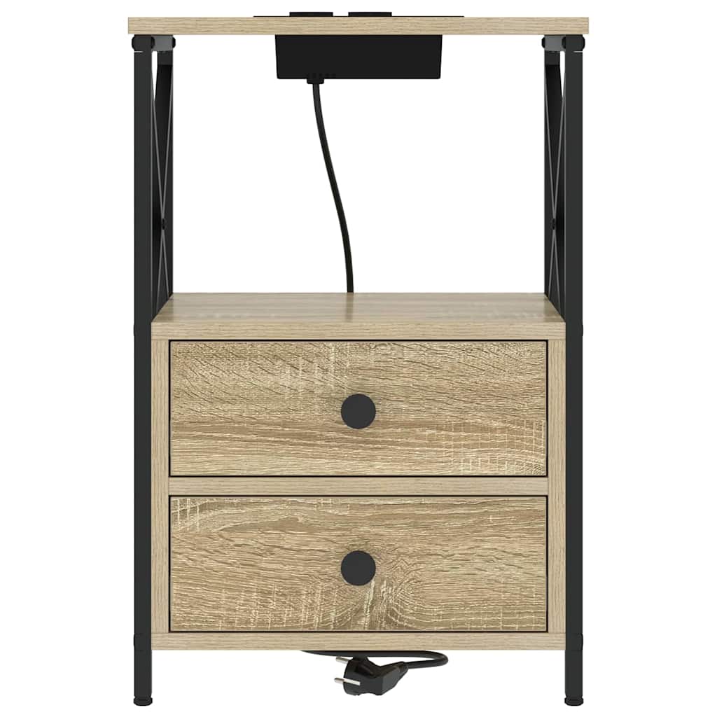 Nachttisch 2 pcs Sonoma-Eiche 40 x 31 x 60 cm Holzwerkstoff