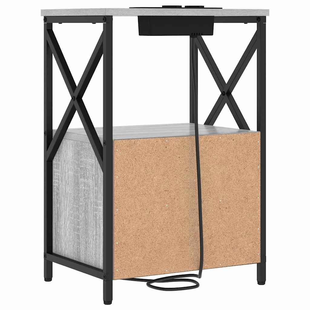 Nachttisch Graues Sonoma 40 x 31 x 60 cm Holzwerkstoff