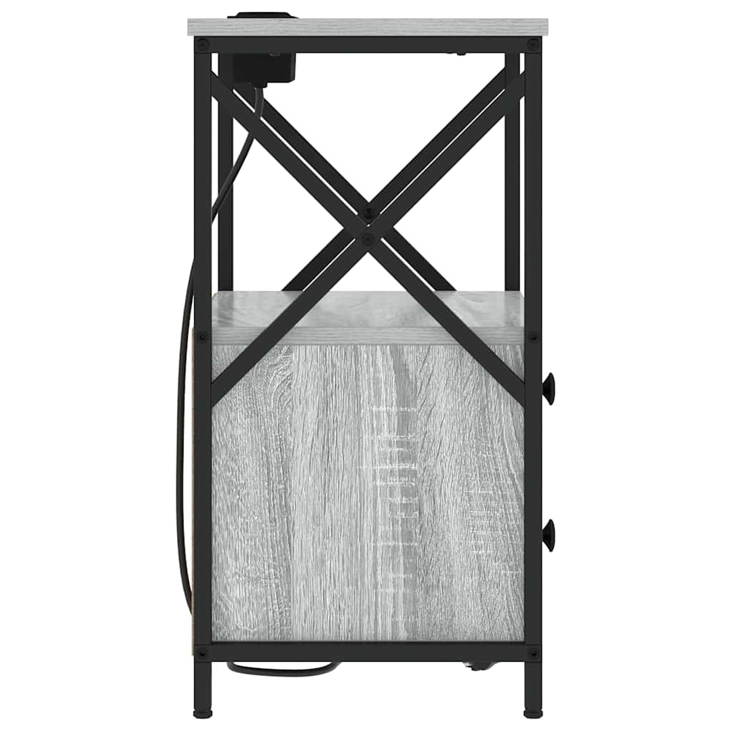 Nachttisch Graues Sonoma 40 x 31 x 60 cm Holzwerkstoff