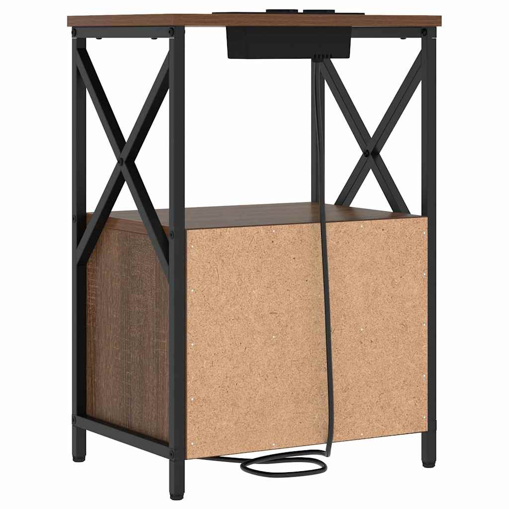 Nachttisch Braun Eichen-Optik 40 x 31 x 60 cm Holzwerkstoff