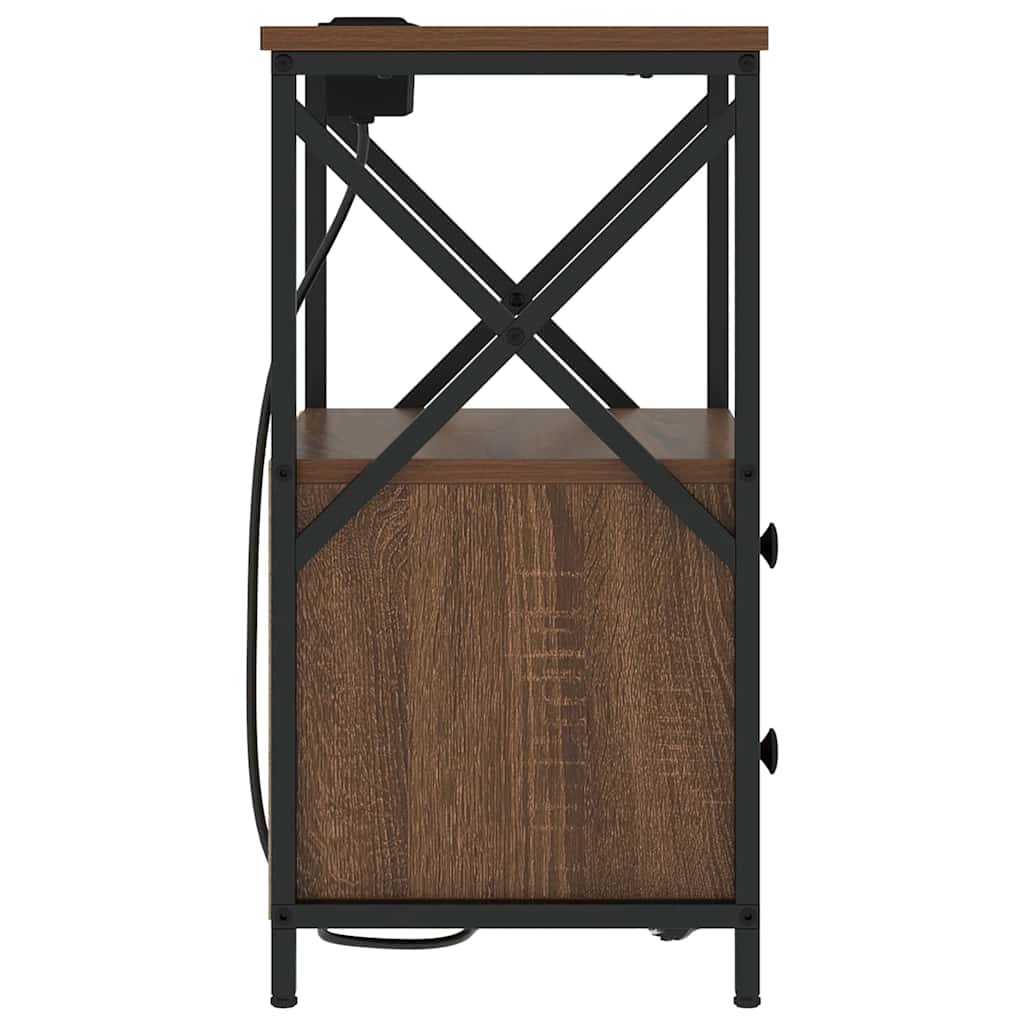 Nachttisch Braun Eichen-Optik 40 x 31 x 60 cm Holzwerkstoff
