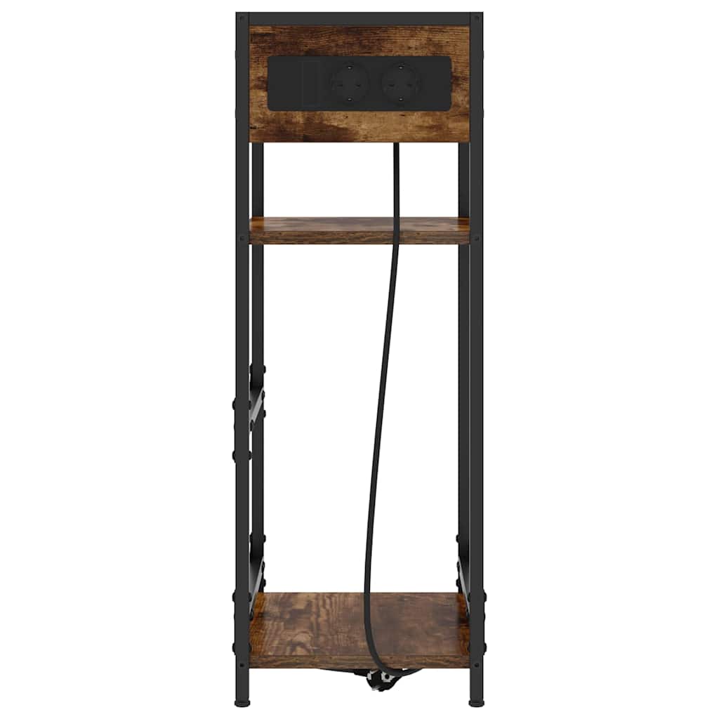 Nachttisch Geräucherte Eiche 40 x 27 x 76 cm Holzwerkstoff