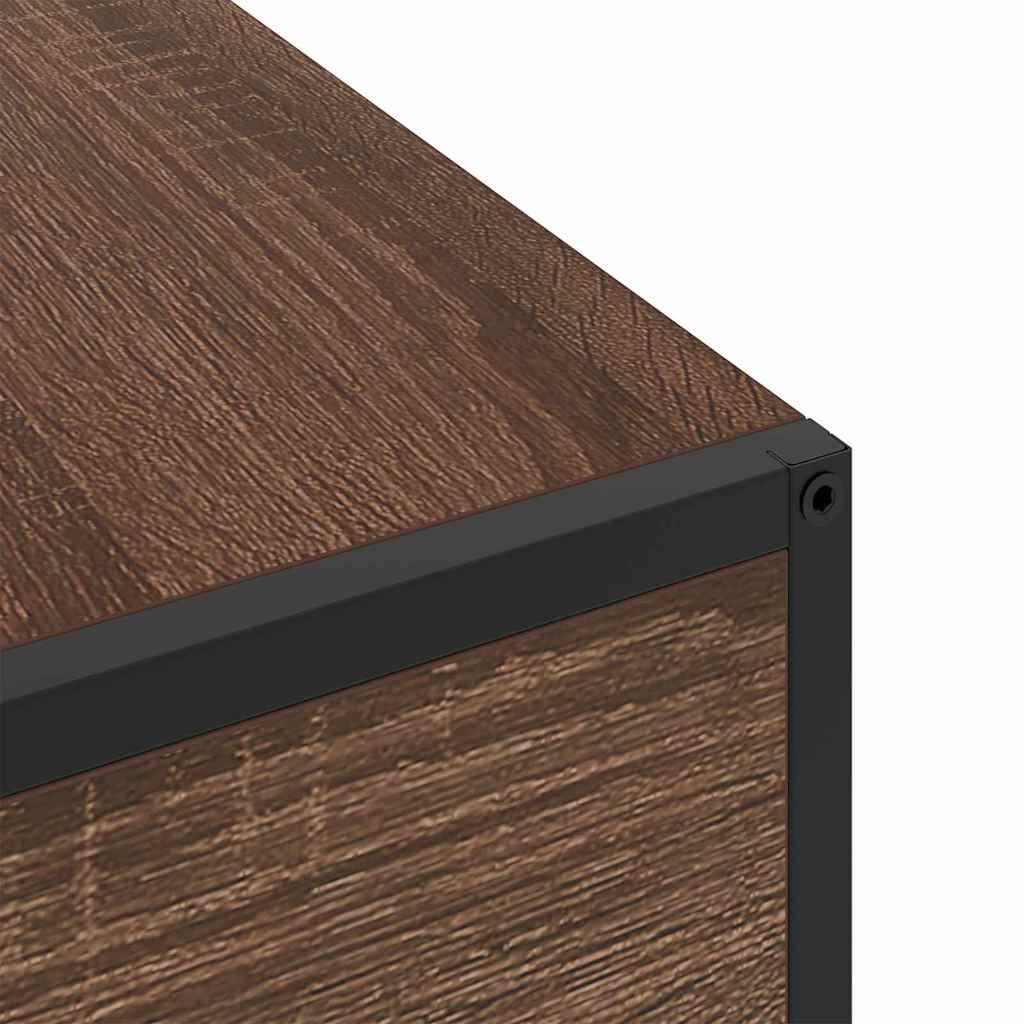 Nachttisch Braun Eichen-Optik 40 x 27 x 76 cm Holzwerkstoff