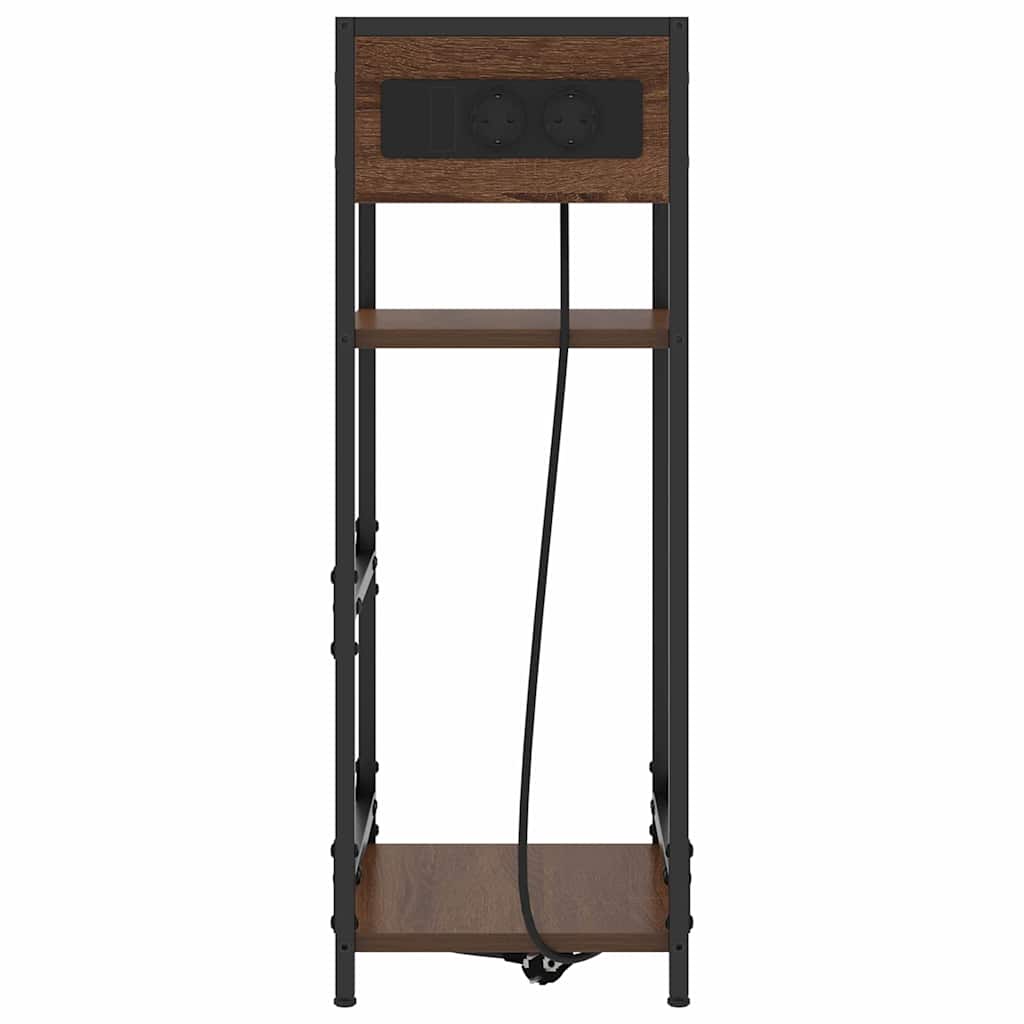 Nachttisch Braun Eichen-Optik 40 x 27 x 76 cm Holzwerkstoff