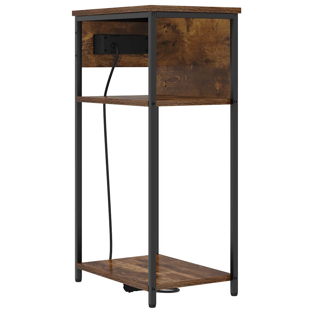 Nachttisch Geräucherte Eiche 41 x 28 x 76 cm Holzwerkstoff