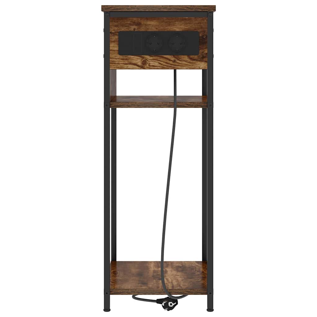 Nachttisch Geräucherte Eiche 41 x 28 x 76 cm Holzwerkstoff