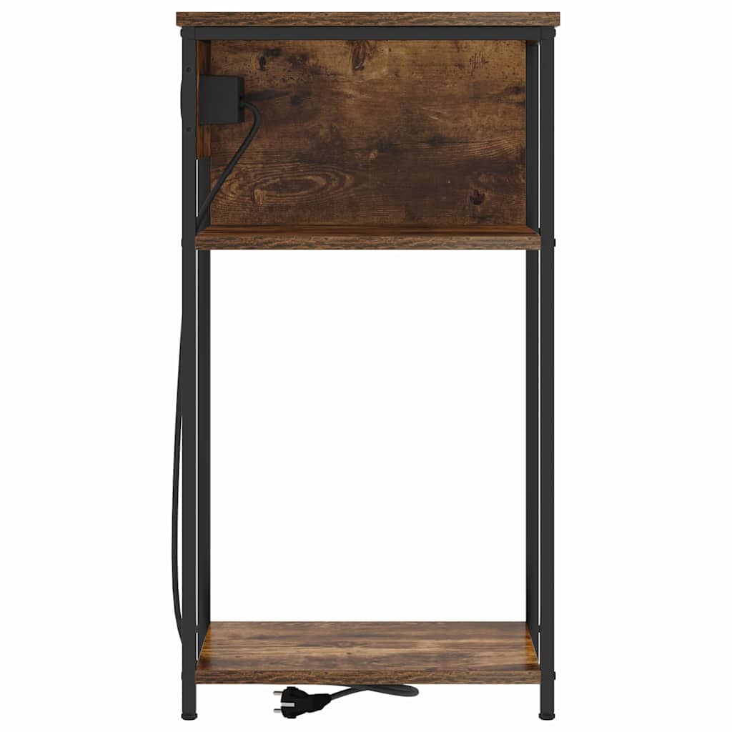 Nachttisch Geräucherte Eiche 41 x 28 x 76 cm Holzwerkstoff
