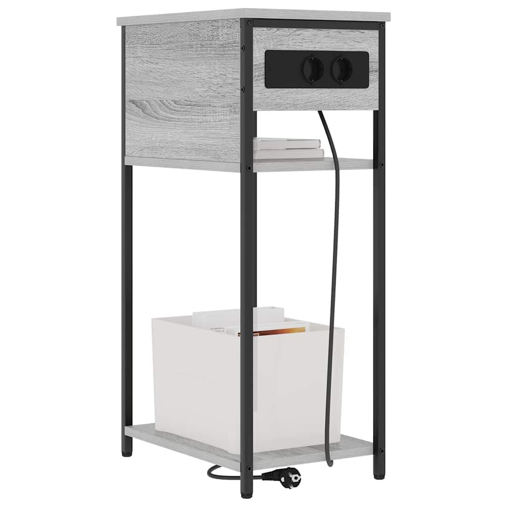 Nachttisch Graues Sonoma 41 x 28 x 76 cm Holzwerkstoff