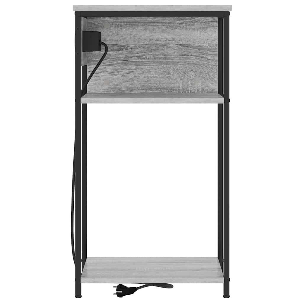 Nachttisch Graues Sonoma 41 x 28 x 76 cm Holzwerkstoff