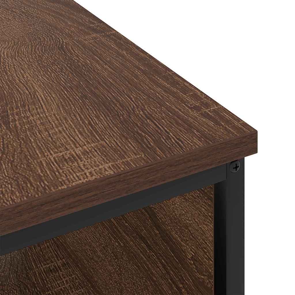 Nachttisch Braun Eichen-Optik 41 x 28 x 76 cm Holzwerkstoff