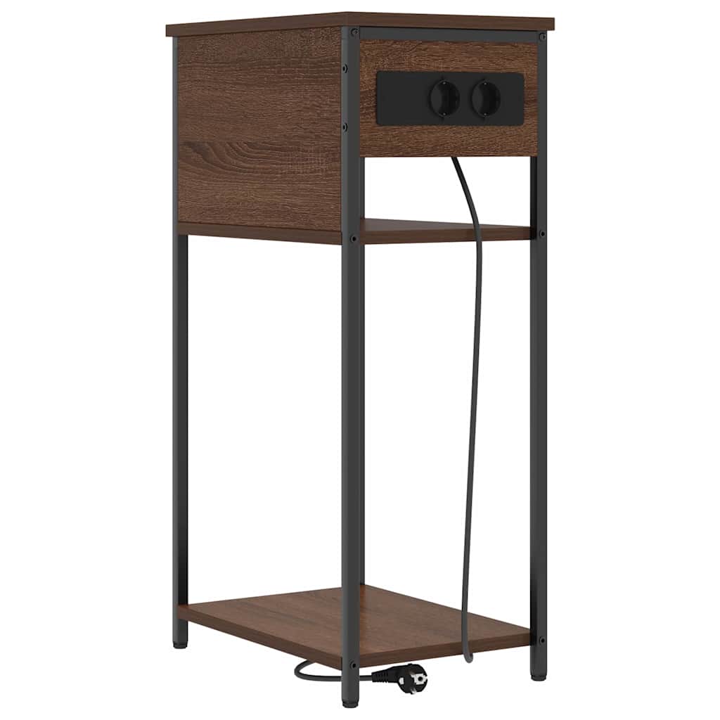 Nachttisch Braun Eichen-Optik 41 x 28 x 76 cm Holzwerkstoff