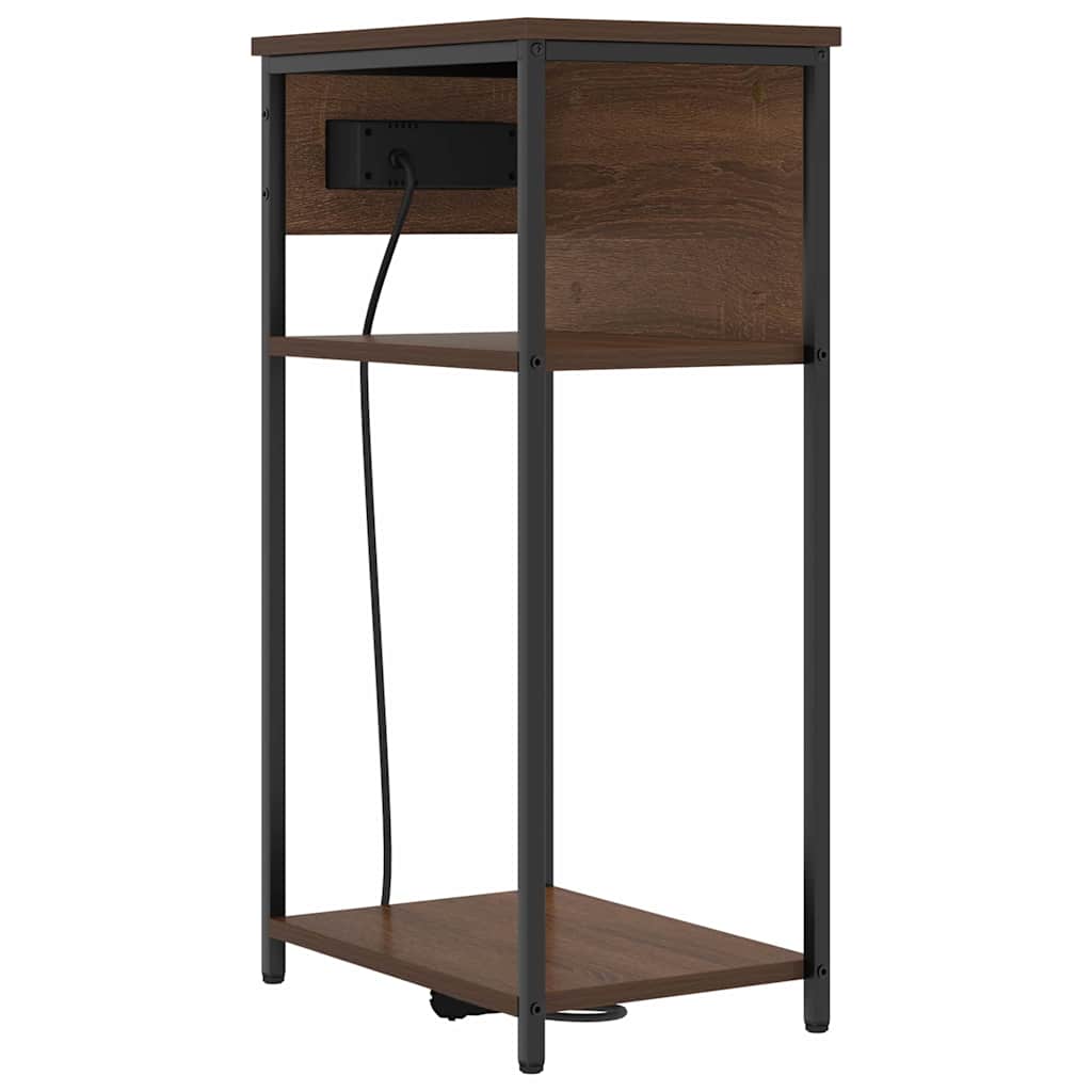 Nachttisch Braun Eichen-Optik 41 x 28 x 76 cm Holzwerkstoff