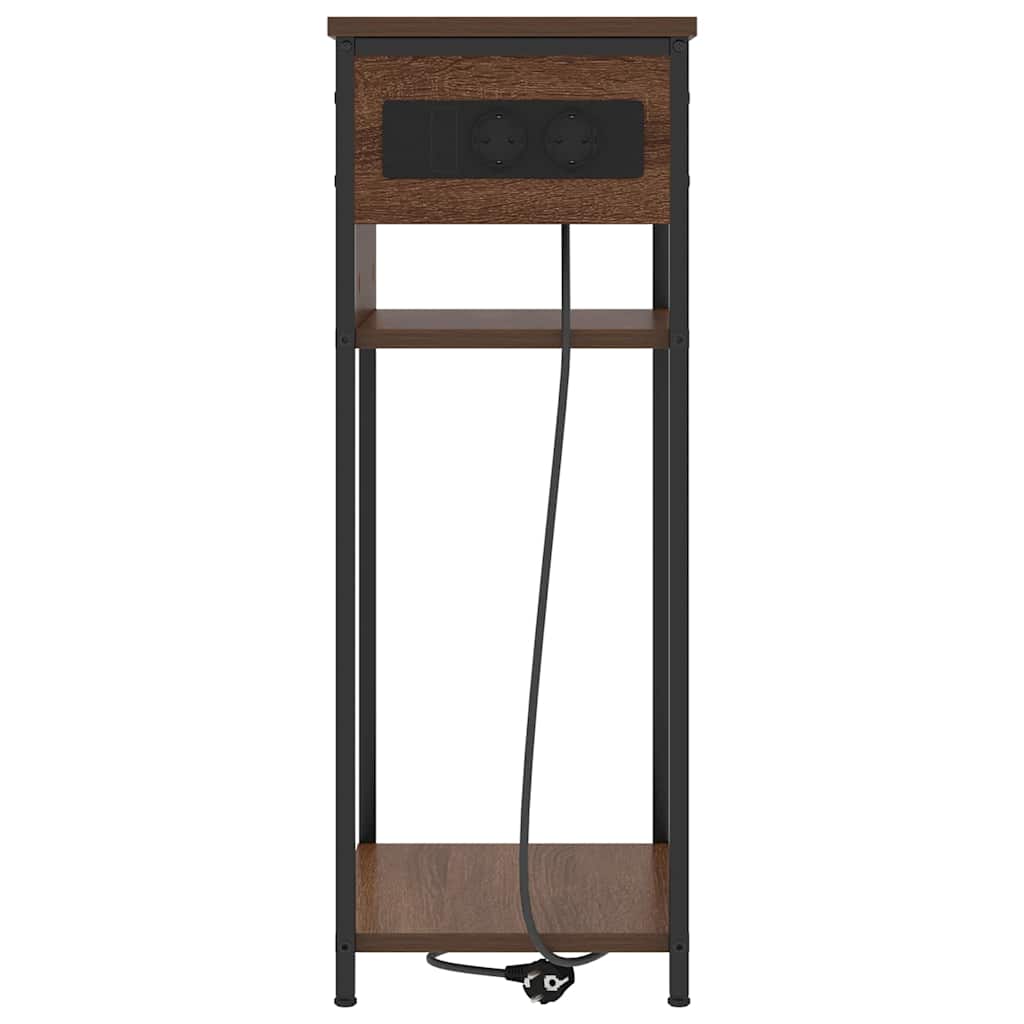 Nachttisch Braun Eichen-Optik 41 x 28 x 76 cm Holzwerkstoff