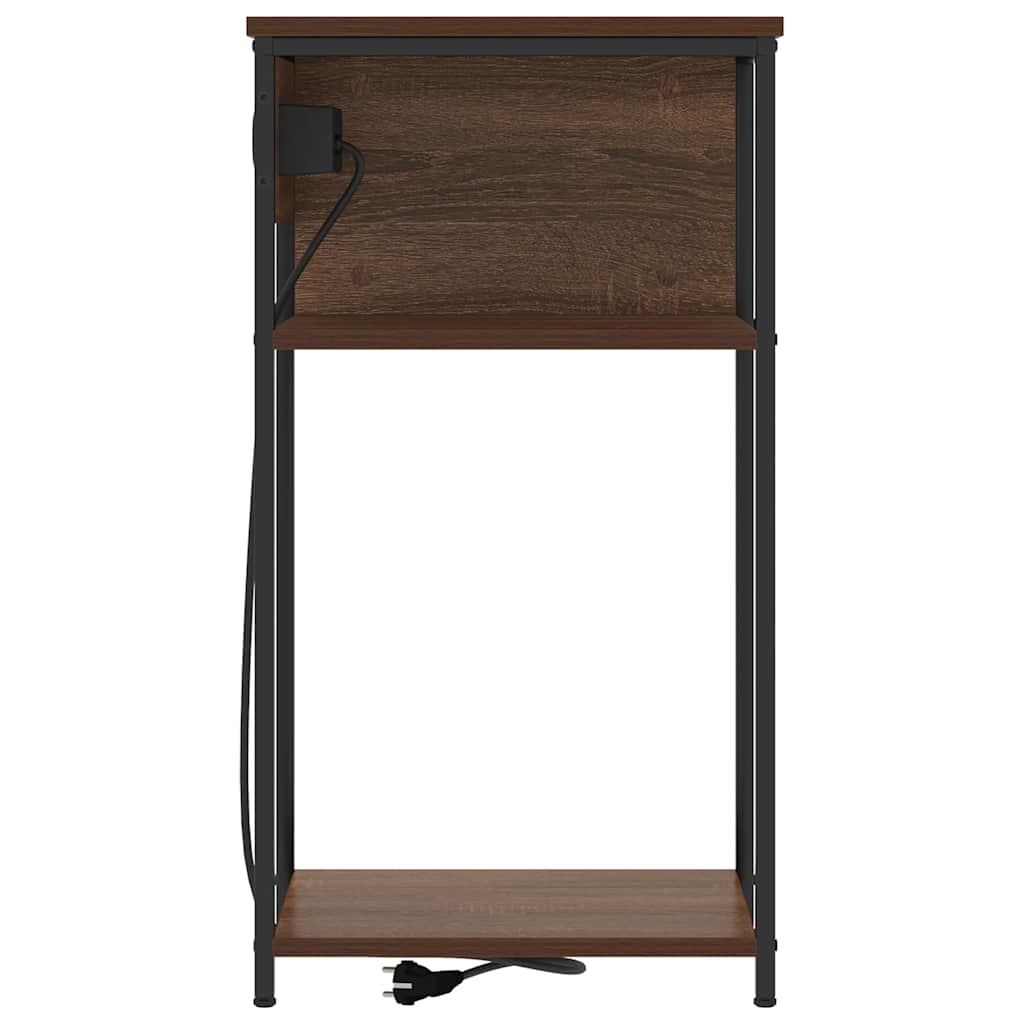 Nachttisch Braun Eichen-Optik 41 x 28 x 76 cm Holzwerkstoff