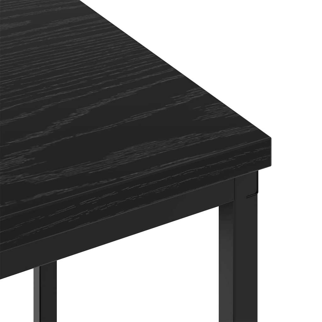 Nachttisch Schwarz Eichen-Optik 38 x 30 x 48 cm Holzwerkstoff