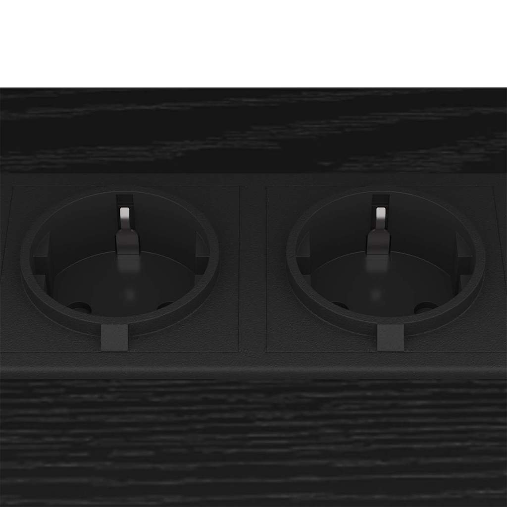 Nachttisch 2 pcs Schwarz Eichen-Optik 38 x 30 x 48 cm
