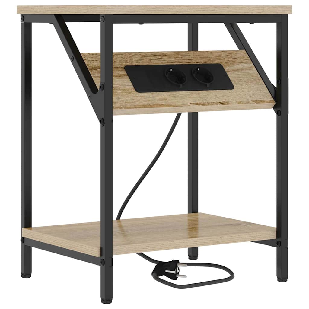 Nachttisch 2 pcs Sonoma-Eiche 38 x 30 x 48 cm Holzwerkstoff