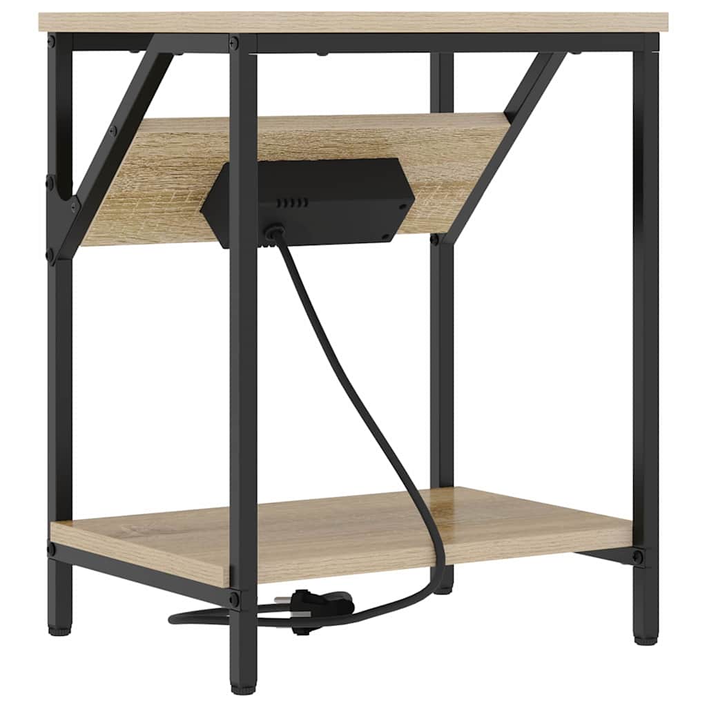 Nachttisch 2 pcs Sonoma-Eiche 38 x 30 x 48 cm Holzwerkstoff
