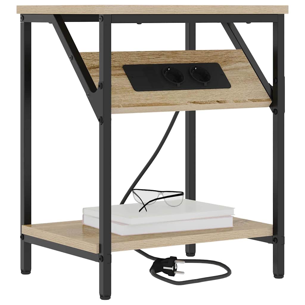 Nachttisch 2 pcs Sonoma-Eiche 38 x 30 x 48 cm Holzwerkstoff