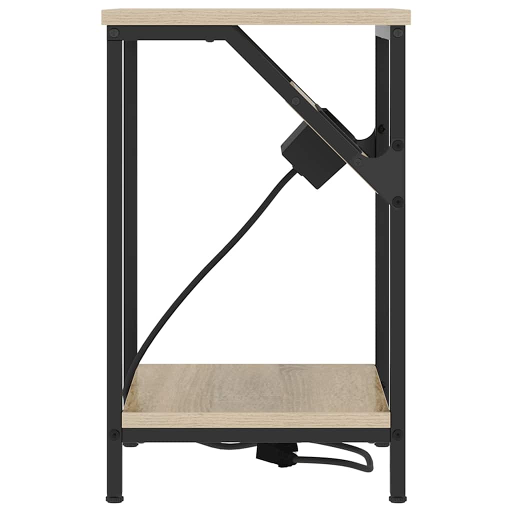 Nachttisch 2 pcs Sonoma-Eiche 38 x 30 x 48 cm Holzwerkstoff