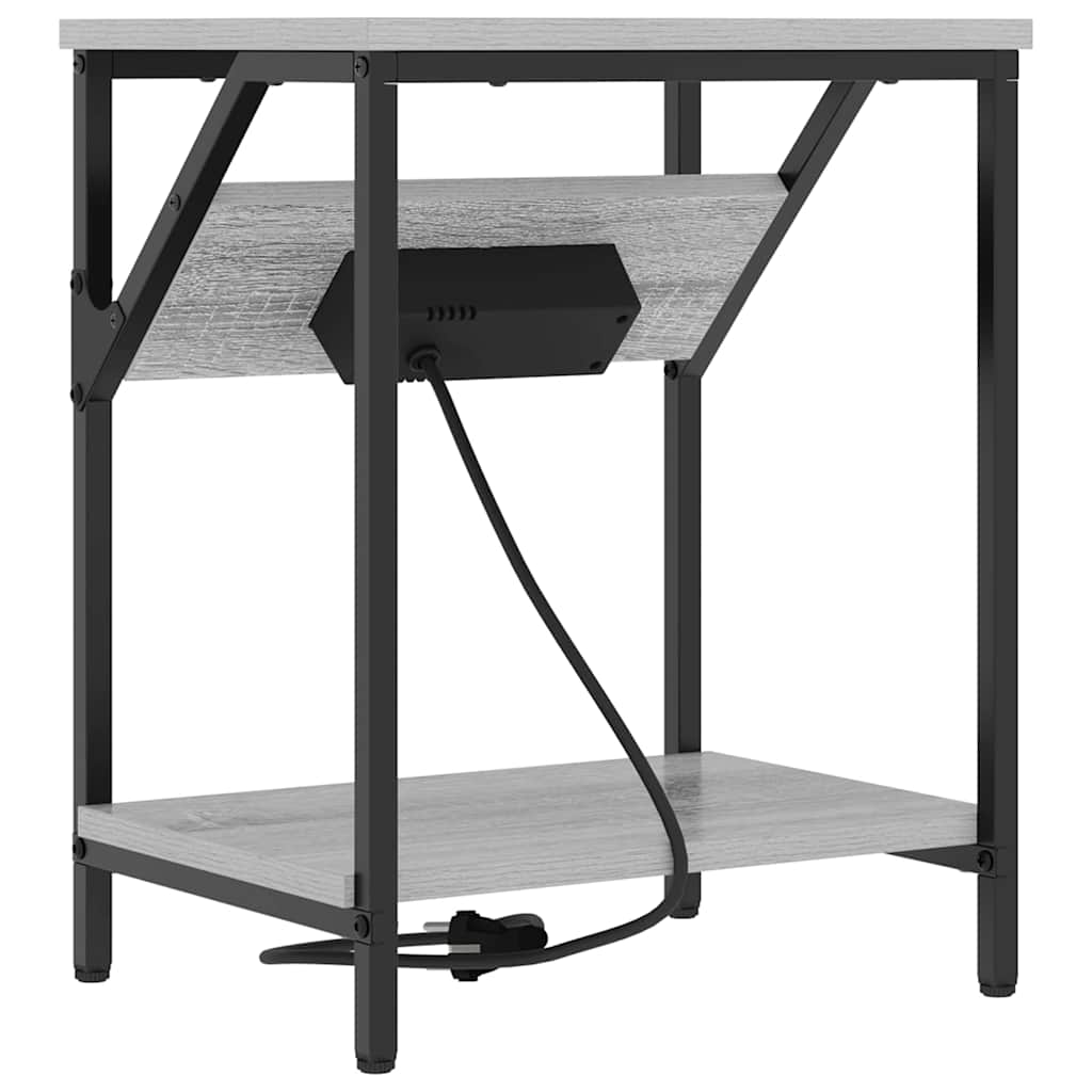 Nachttisch Graues Sonoma 38 x 30 x 48 cm Holzwerkstoff