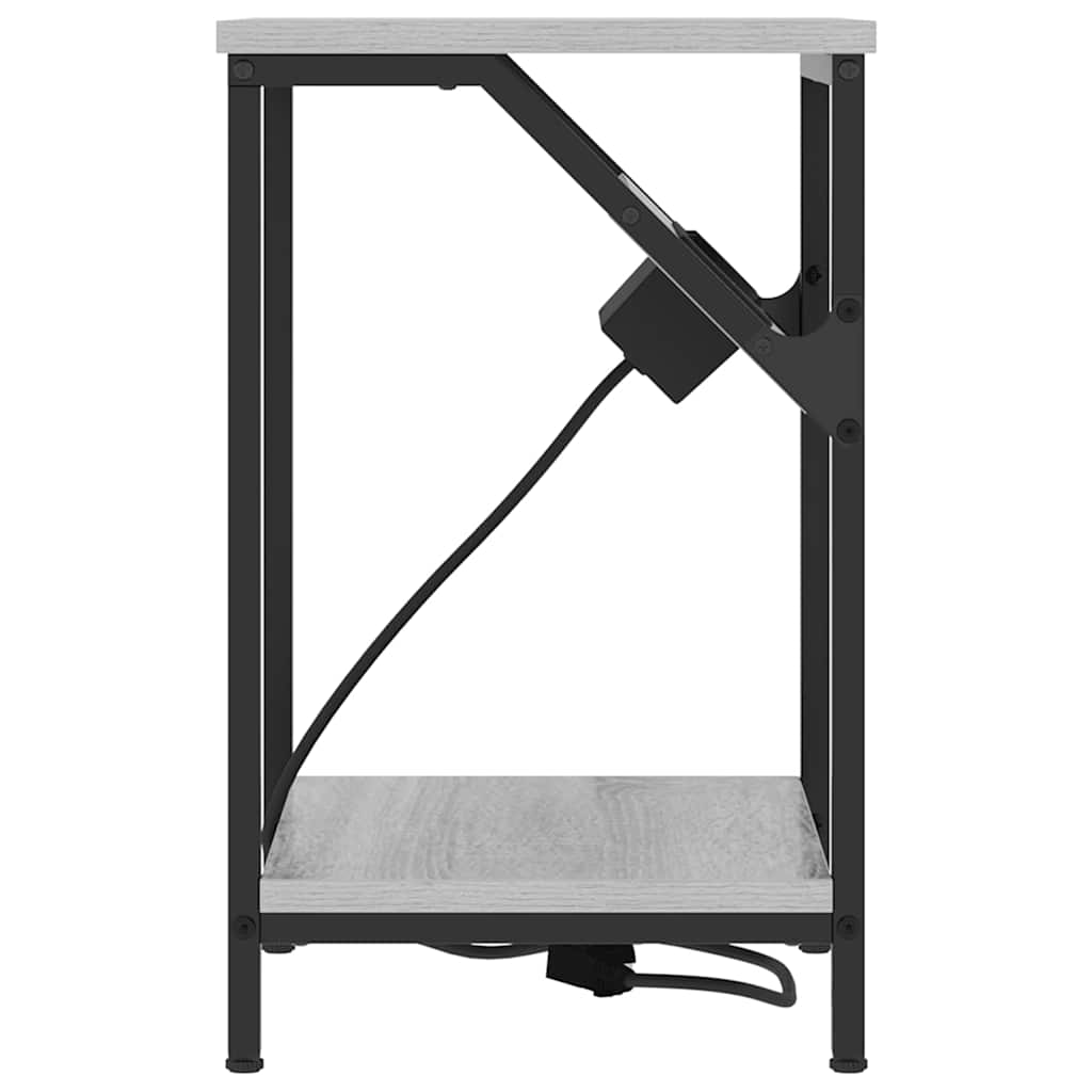 Nachttisch Graues Sonoma 38 x 30 x 48 cm Holzwerkstoff