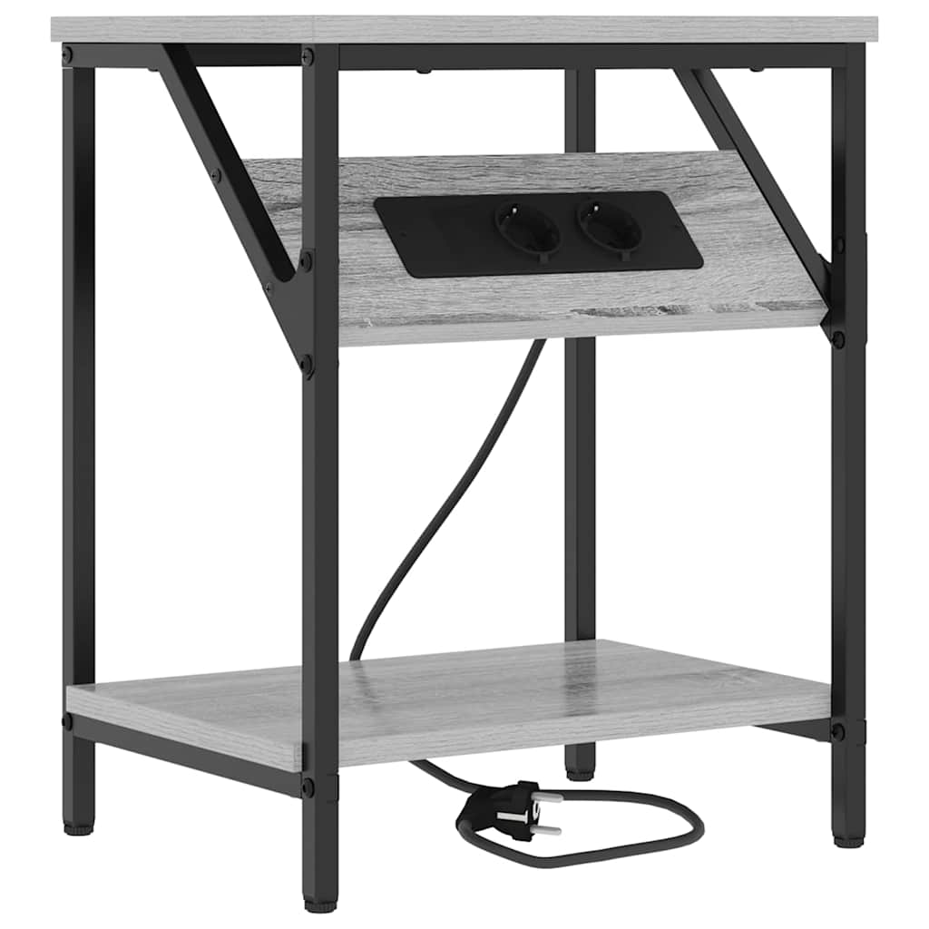Nachttisch 2 pcs Graues Sonoma 38 x 30 x 48 cm Holzwerkstoff