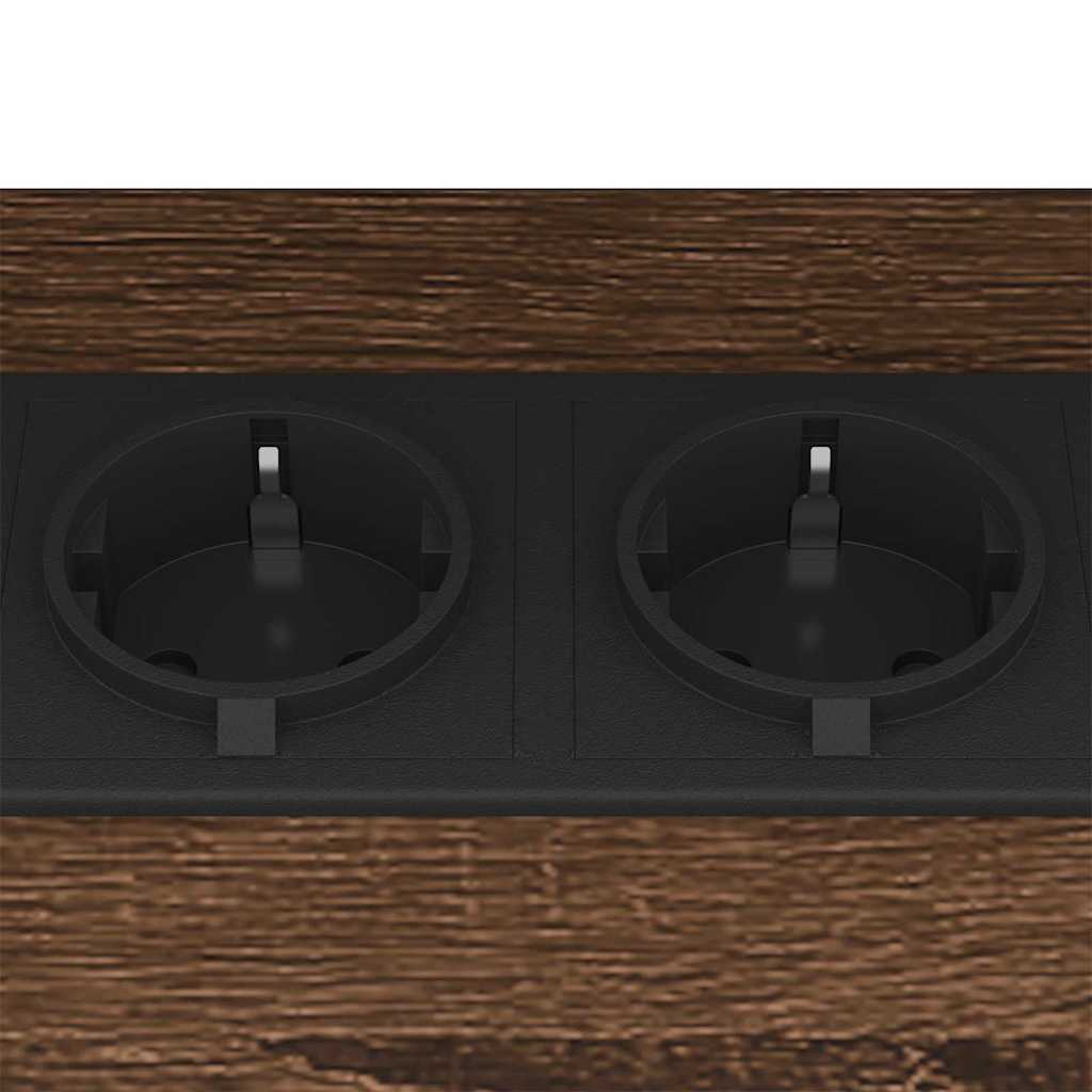 Nachttisch 2 pcs Braun Eichen-Optik 38 x 30 x 48 cm