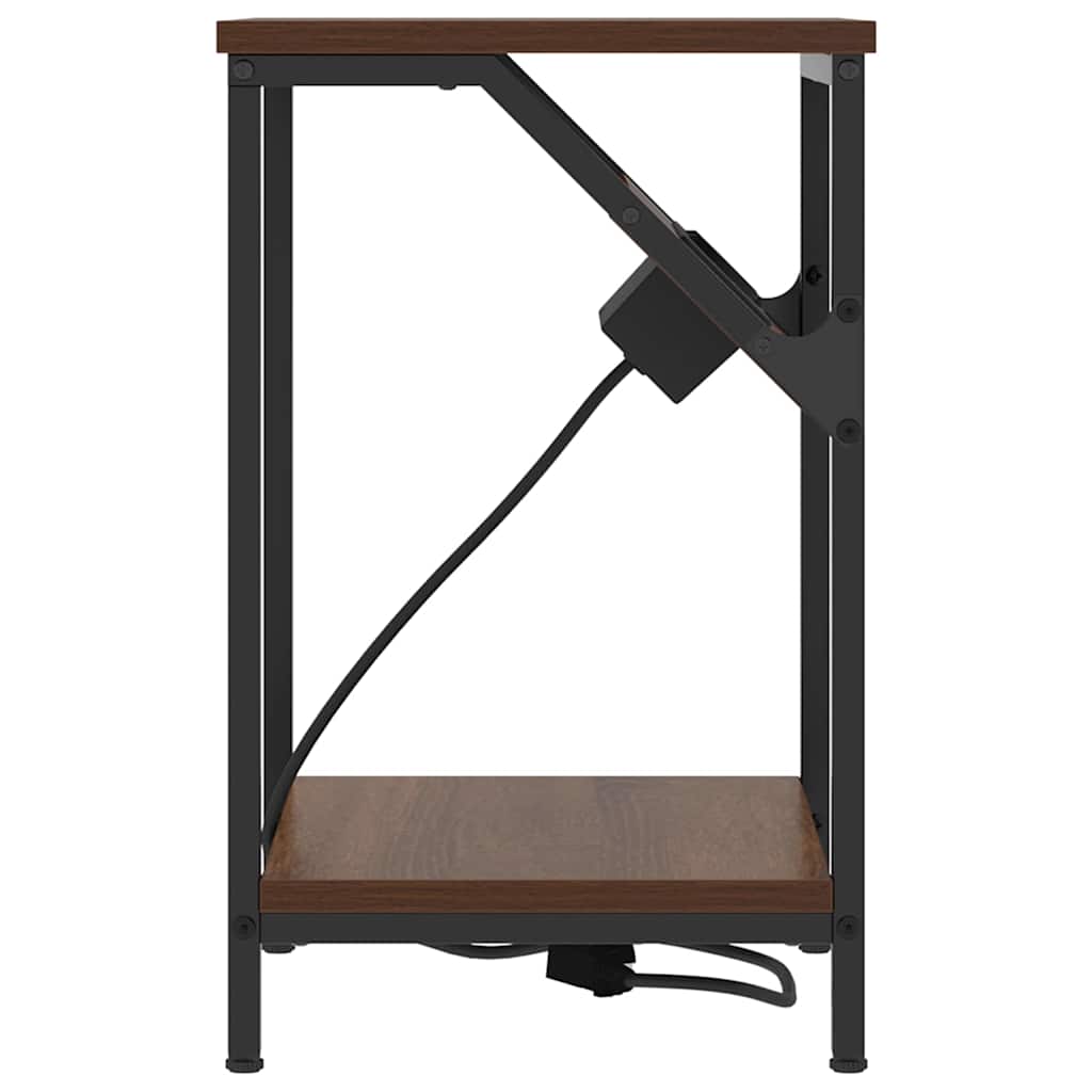 Nachttisch 2 pcs Braun Eichen-Optik 38 x 30 x 48 cm