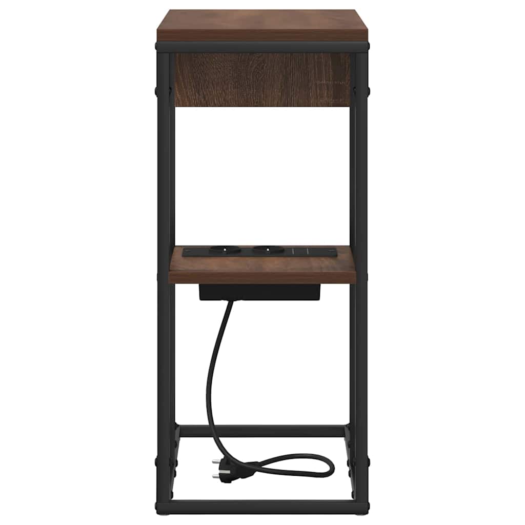 Nachttisch Braun Eichen-Optik 41,5 x 26 x 60,5 cm Holzwerkstoff