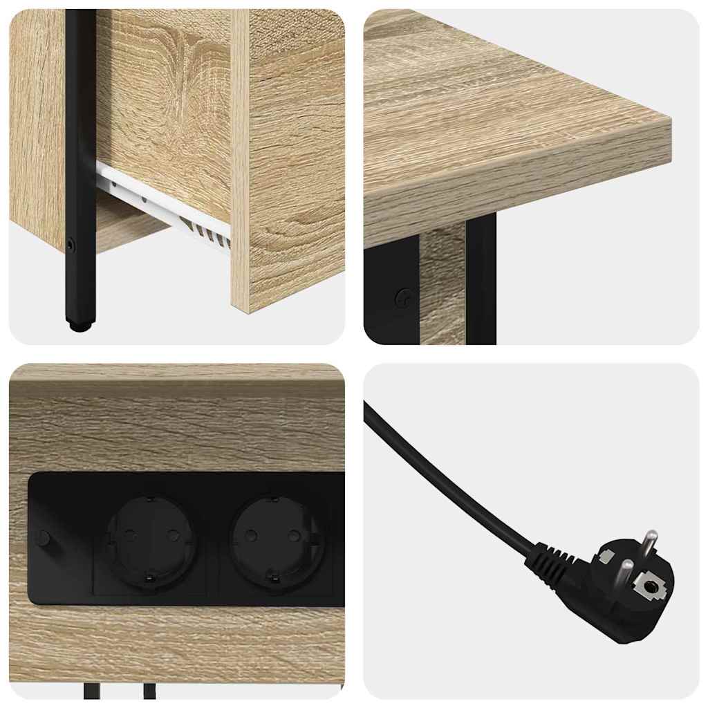 Nachttisch Sonoma-Eiche 60 x 30 x 61 cm Holzwerkstoff