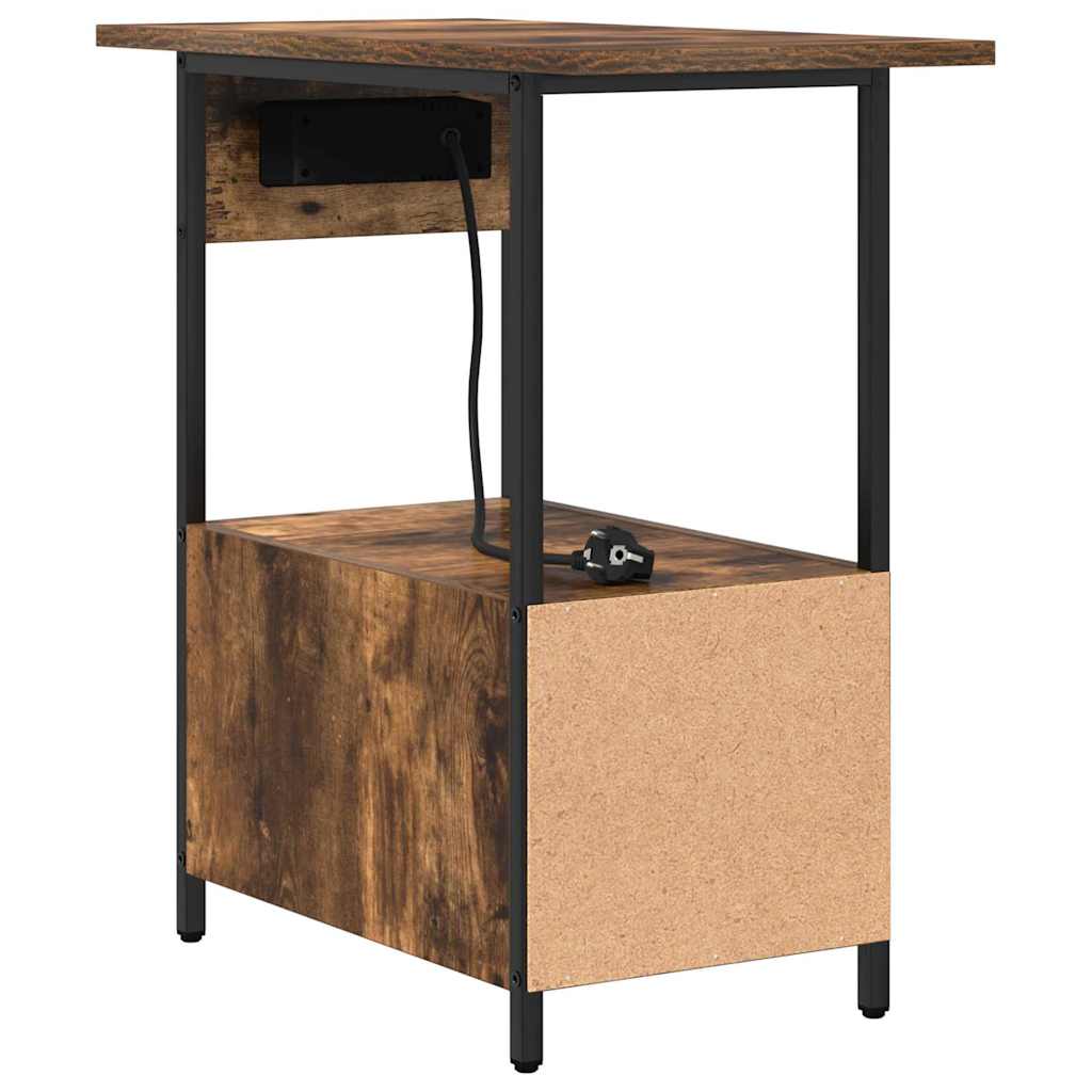 Nachttisch Geräucherte Eiche 60 x 30 x 61 cm Holzwerkstoff