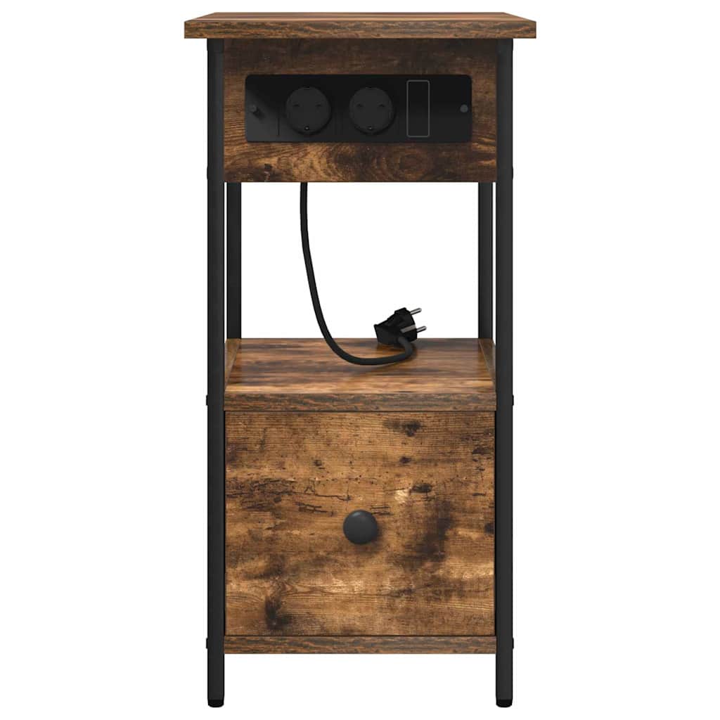 Nachttisch Geräucherte Eiche 60 x 30 x 61 cm Holzwerkstoff