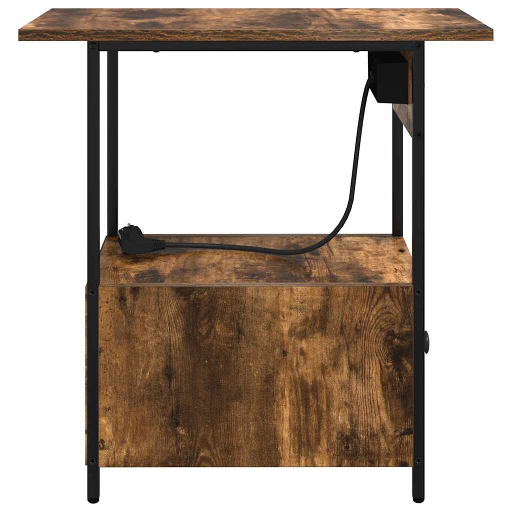 Nachttisch Geräucherte Eiche 60 x 30 x 61 cm Holzwerkstoff