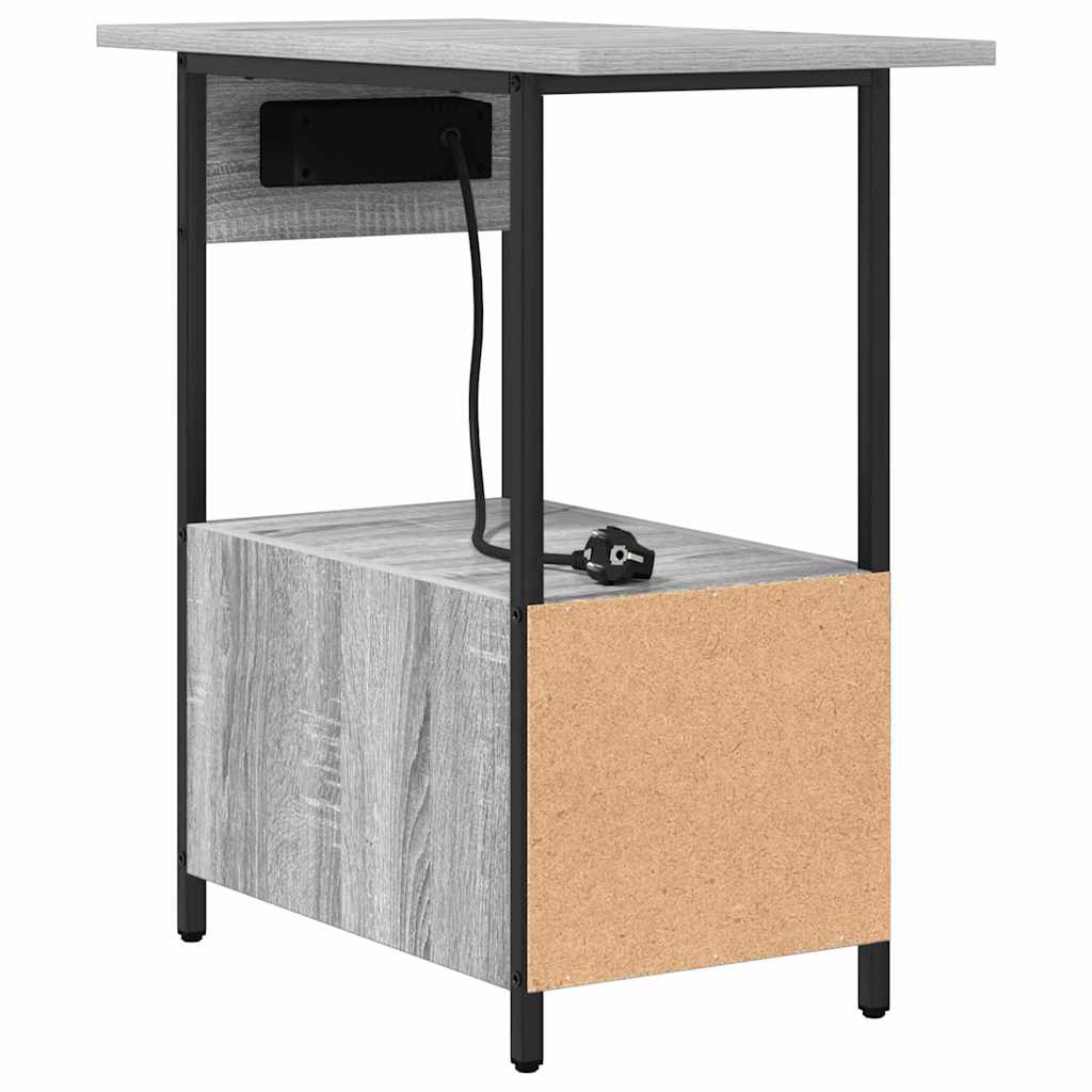 Nachttisch Graues Sonoma 60 x 30 x 61 cm Holzwerkstoff