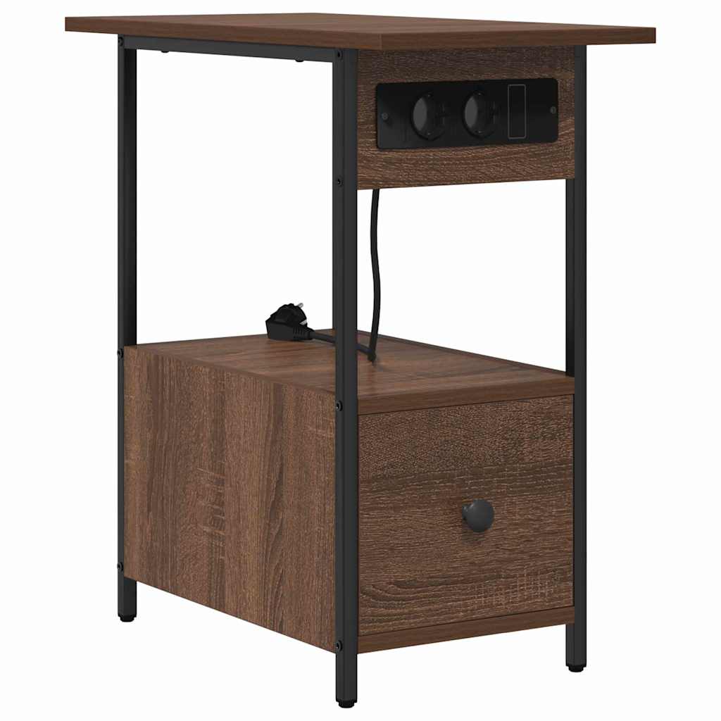 Nachttisch Braun Eichen-Optik 60 x 30 x 61 cm Holzwerkstoff