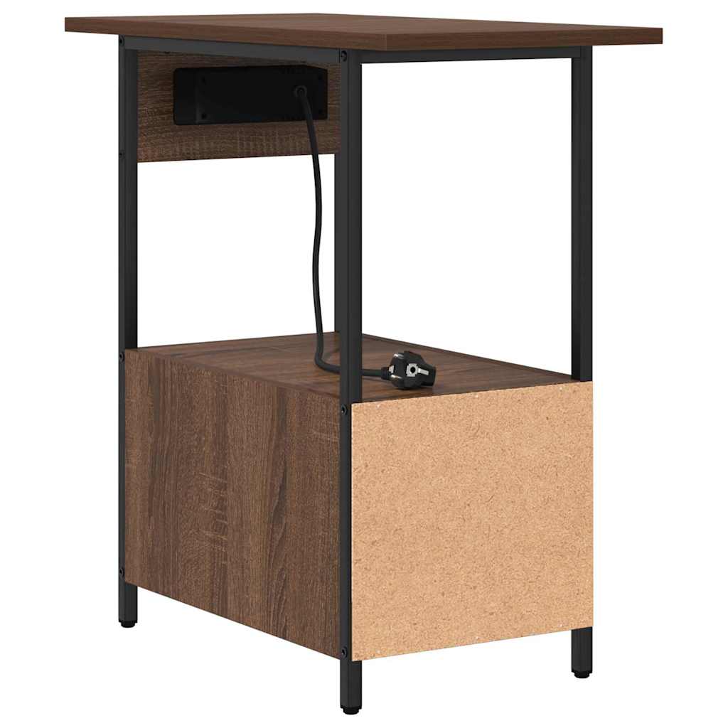 Nachttisch Braun Eichen-Optik 60 x 30 x 61 cm Holzwerkstoff