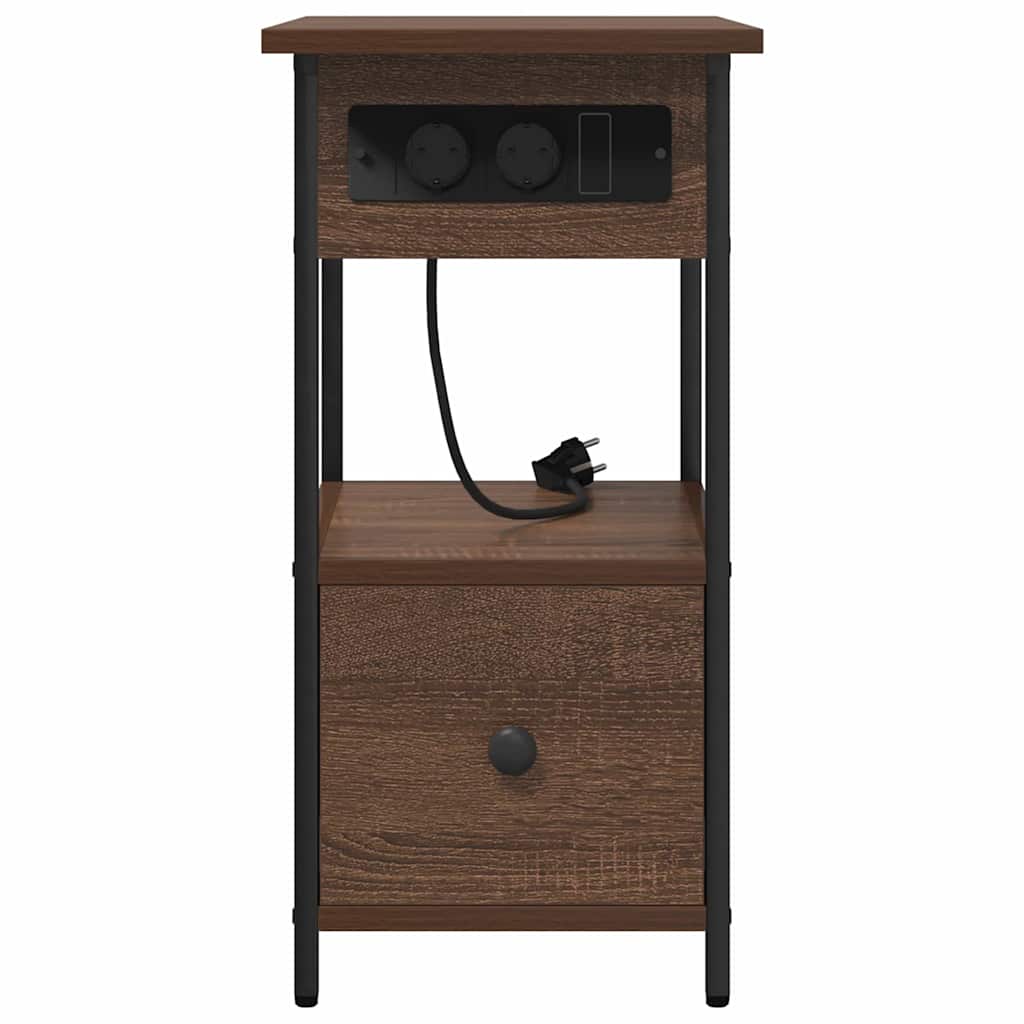 Nachttisch Braun Eichen-Optik 60 x 30 x 61 cm Holzwerkstoff
